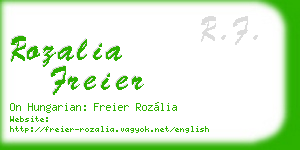 rozalia freier business card