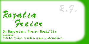 rozalia freier business card